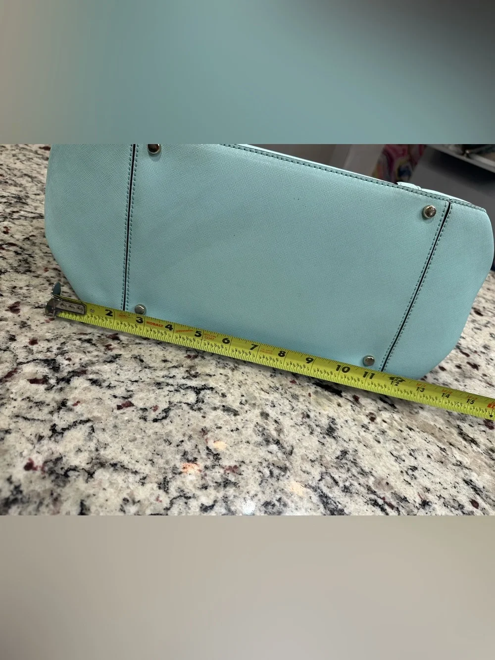 Kate Spade New York Light Blue Mint Saffiano Leather Tote Bag